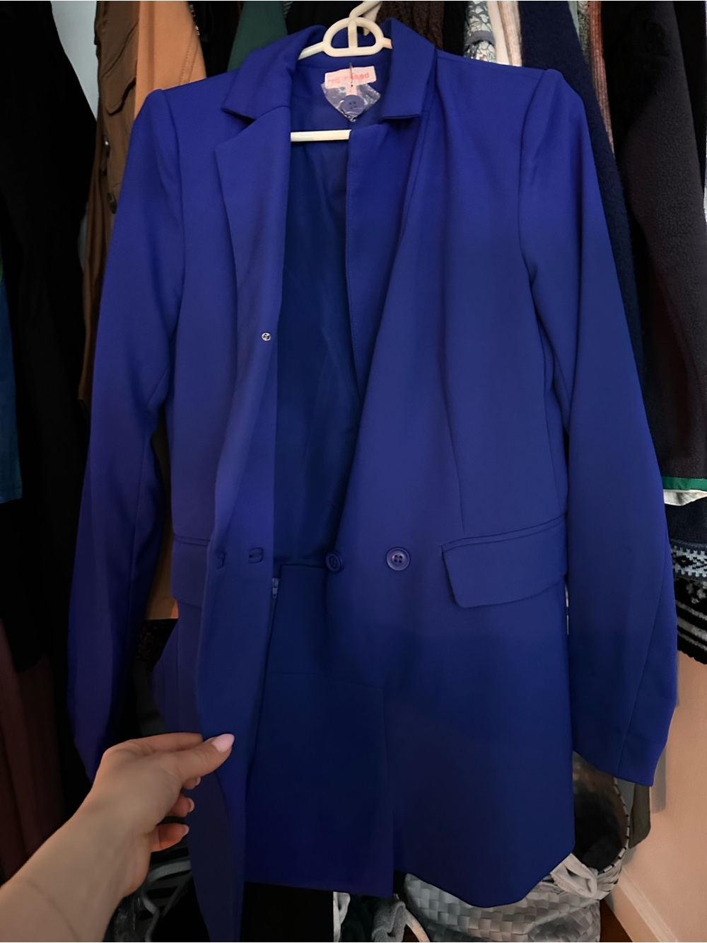 Elegant Women's Cobalt Blue Blazer Dress